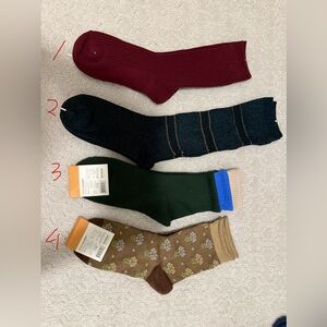 Stylish Women's Sock Collection - Burgundy, Navy, Green, Brown